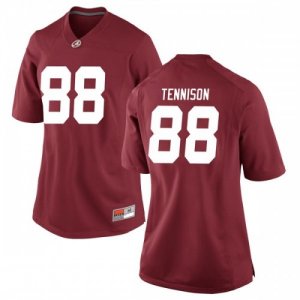 Women's Alabama Crimson Tide #88 Major Tennison Crimson Replica NCAA College Football Jersey 2403WSTE2